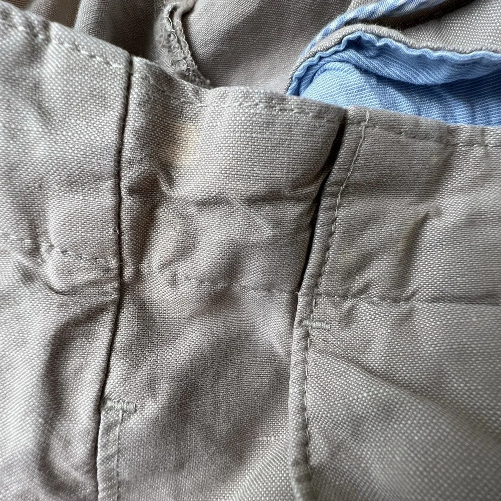 Banana Republic Men's Pants Tan Modern Relaxed Fit Linen Cotton Blend 35x26